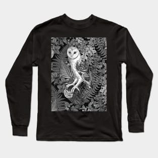 Owls, ferns, oak and berries 4 Long Sleeve T-Shirt